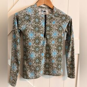 Athena Paisley Top with Blue and Green Women’s XS